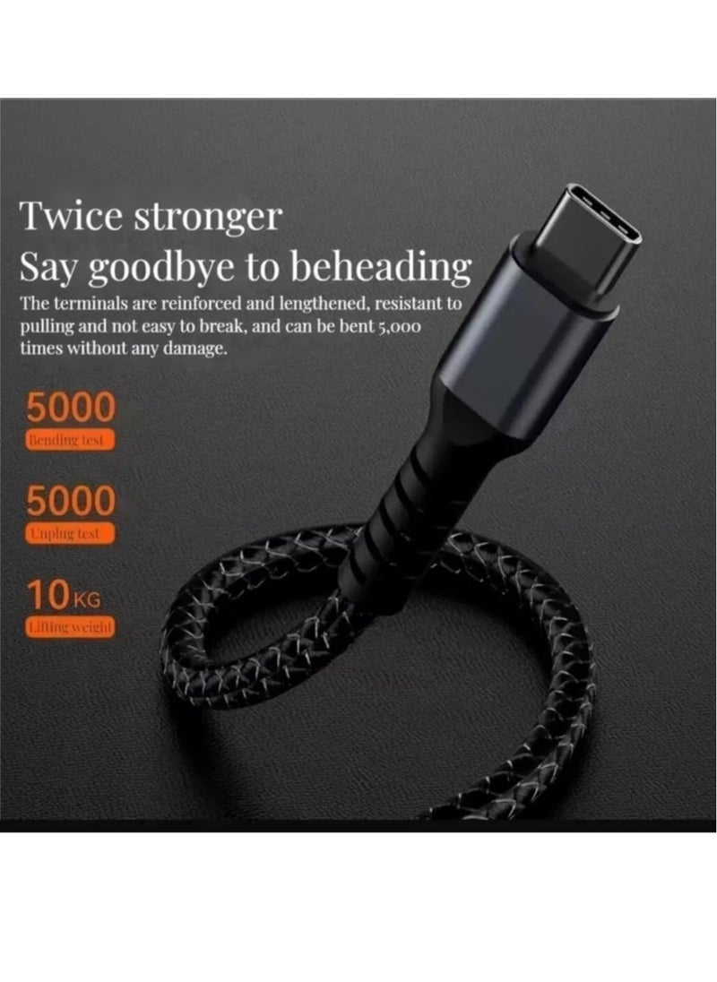 Generic - Multi Charger Cable, 3-in-1 Multiple USB Cable 1.2M Fast Charging Cord – Nylon Braided Micro USB, 100W Type-C, Lightning Connector for Samsung Galaxy, Huawei, OnePlus, Kindle, LG, Android u0026 More - Image 1