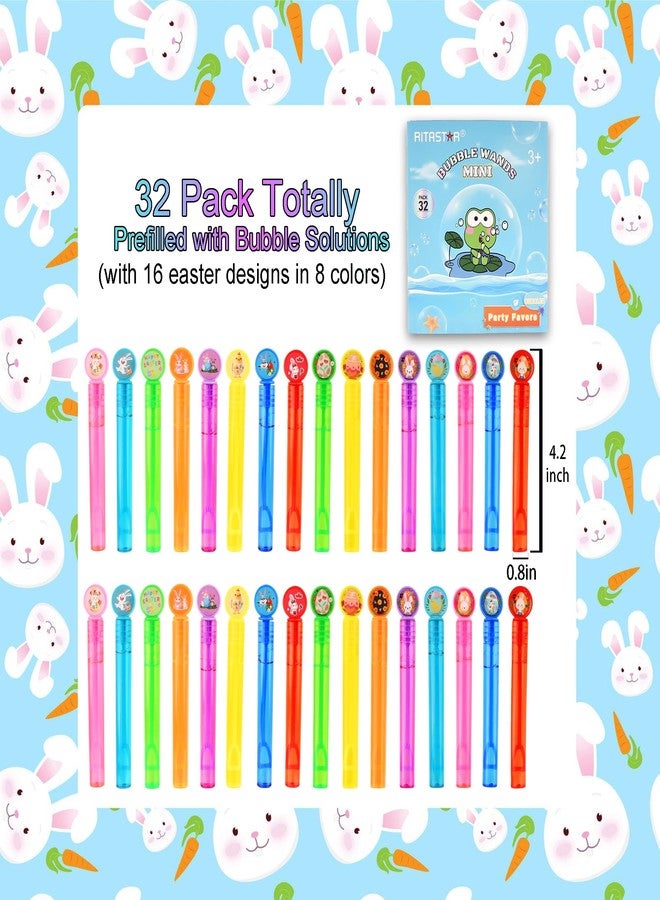 ritastar Mini Bubbles for Kids Party Favors,32 PCS Small Bubble Wands Toys Bulk for Classroom Prize,Birthday Goodie Bag Stuffers,Bubble Blower Toy Sticks - Bubble Solutions,Easter Bunny Eggs Basket Essentials - Image 2