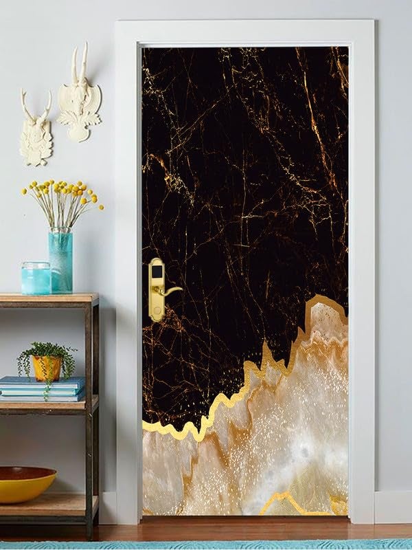 DECOR PRODUCTION Door Wallpaper | Strong PVC Material Decorative Sticker | Wallpaper for Home Doors/Almirah, Home Decor Items etc (Self Adhesive Door Deca, 30x76 Inch)_26 - Image 3