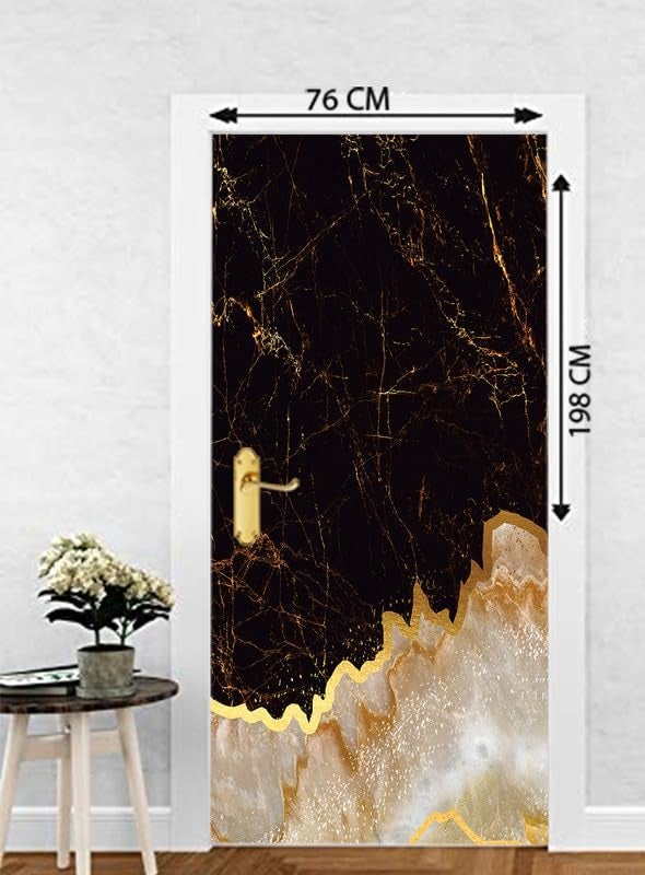 DECOR PRODUCTION Door Wallpaper | Strong PVC Material Decorative Sticker | Wallpaper for Home Doors/Almirah, Home Decor Items etc (Self Adhesive Door Deca, 30x76 Inch)_26 - Image 5