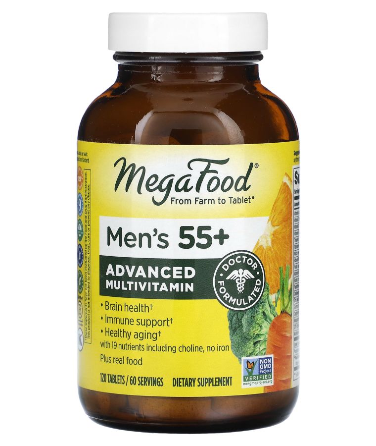 MegaFood Men's 55+ Advanced Multivitamin 120 Tablets