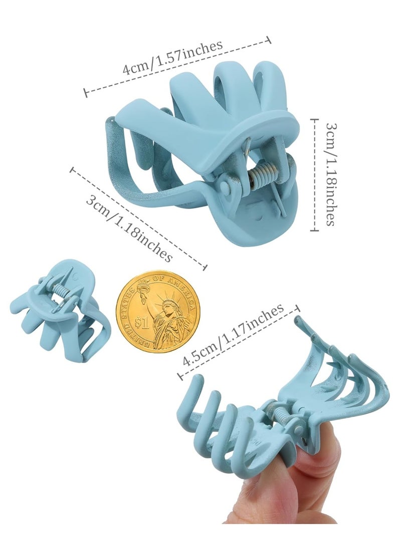 Mini Octopus Claw Design Hair Clip Set - 12 Pieces - Matte Pastel Colors, Strong and Secure Hair Clips - Image 3