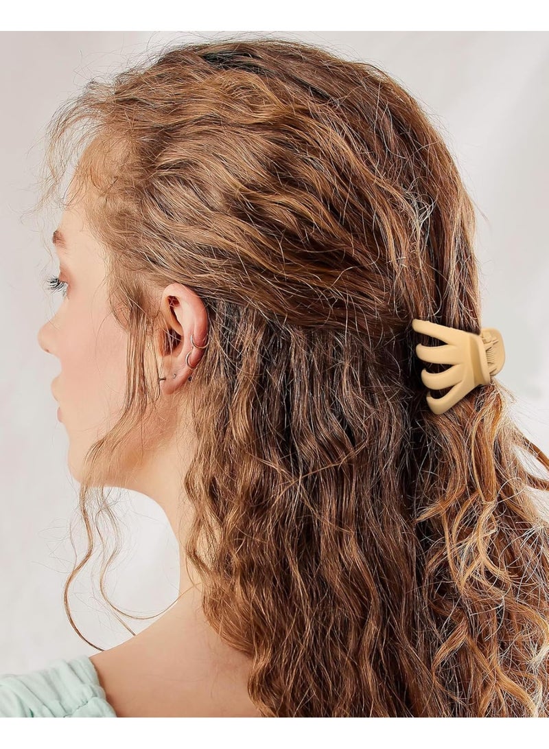 Mini Octopus Claw Design Hair Clip Set - 12 Pieces - Matte Pastel Colors, Strong and Secure Hair Clips - Image 2