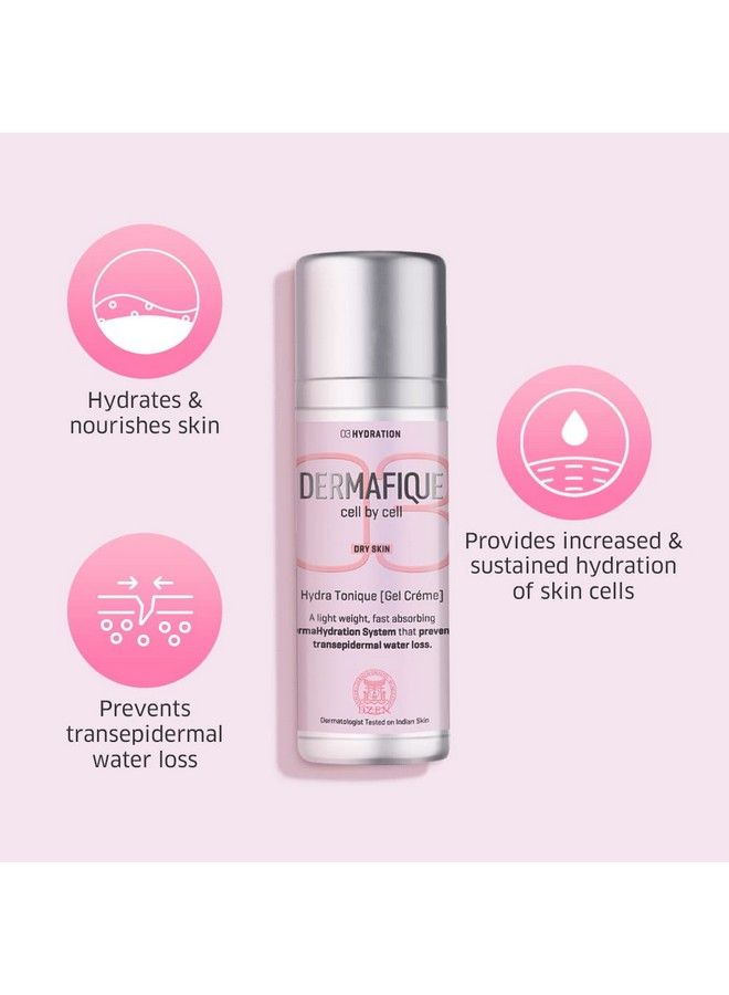 Dermafique Hydratonique Gel Crème 30 G For Dry Skin Ultralight Texture For Intense Hydration Face Cream For Dry Skin Nonsticky And Fast Absorbing Dermatologist Tested - Image 3