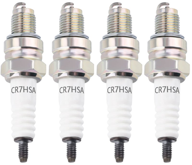 AloneGoer A7RTC CR7HSA Motorcycle Spark Plug A7RC A7TC CR7HSA 4549 Replace for GY6 Engine 50cc 70cc 90cc 100cc 110 125 150cc Motorcycle ATV Quad Scooter Go Kart Moped Chopper Buggy Dirt Racing Bike