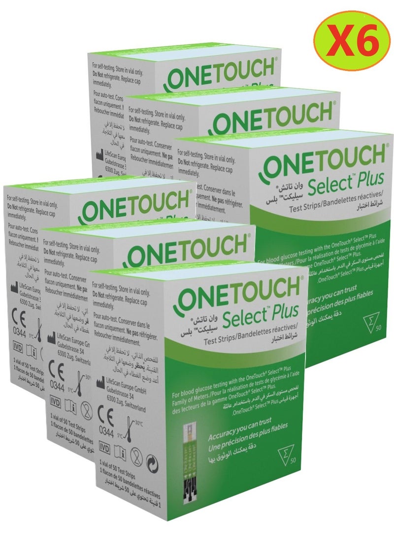 One Touch Select Plus Blood Glucose Test Strips (6 Pack X 50 Strip) - pzsku/Z6163D044A12705F61E8BZ/45/_/1706642239/a0cf90c1-4684-4840-8c30-136c1a35ce3d