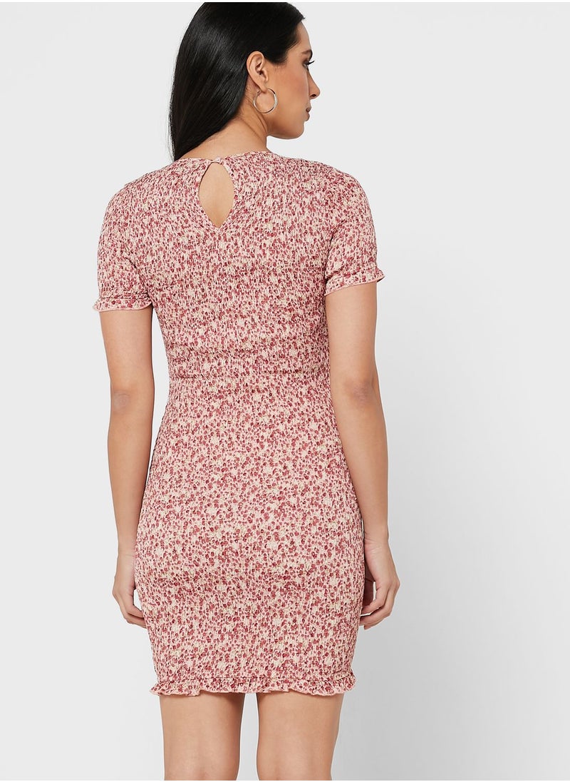 Missguided Maternity - Floral Shirred Dress - Image 1