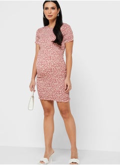 Missguided Maternity Floral Shirred Dress  - Image 4