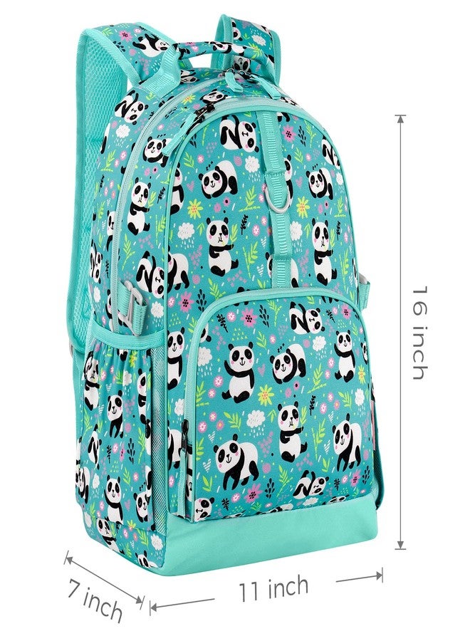 Choco Mocha Panda Backpack for Girls Preschool Backpack for Girls Pre Kindergarten Backpack for Kids 15 inch Backpack for Girls Pre K Daycare Bookbag 3-4 3-5 4-6 with Chest Strap Teal - Image 3