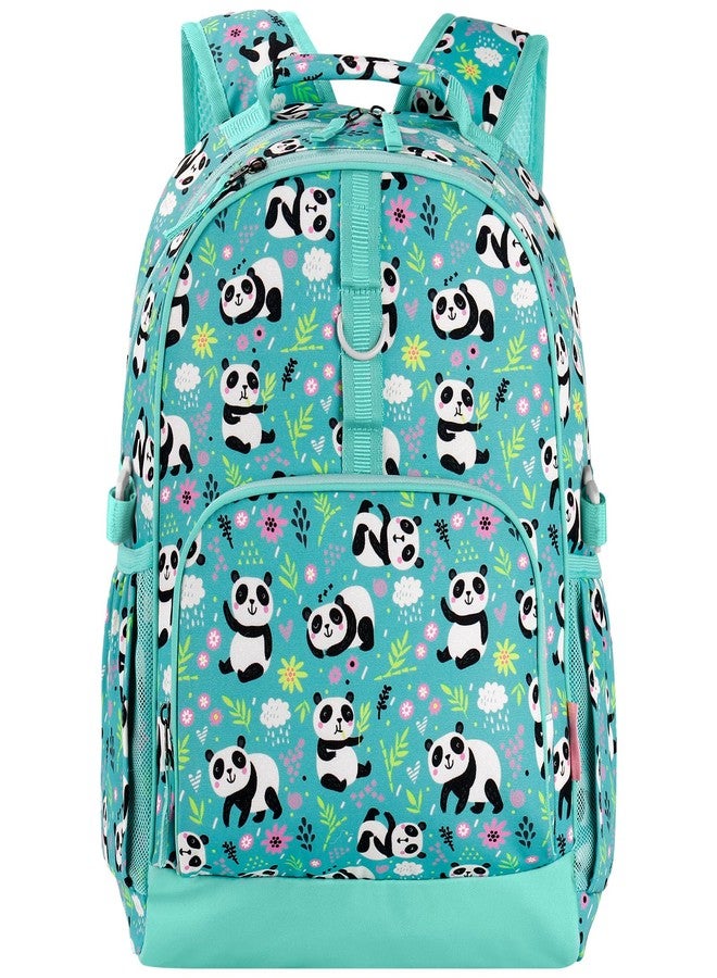 Choco Mocha Panda Backpack for Girls Preschool Backpack for Girls Pre Kindergarten Backpack for Kids 15 inch Backpack for Girls Pre K Daycare Bookbag 3-4 3-5 4-6 with Chest Strap Teal - Image 1