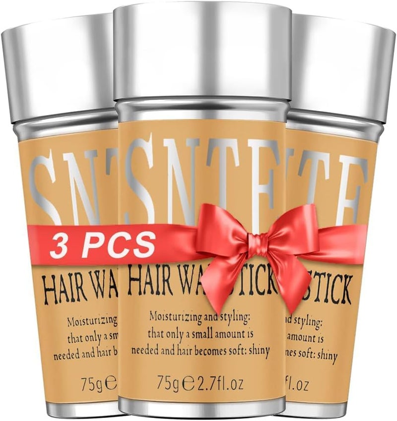 Samnyte Hair Wax Stick, 3PCS-Wax Stick For Hair Slick Stick, Slick Back Stick Hair Stick Wax Edge Frizz No-white Chips & No-Residue & No-Greasy & Easy to Absorb 2.7 Oz - Image 1