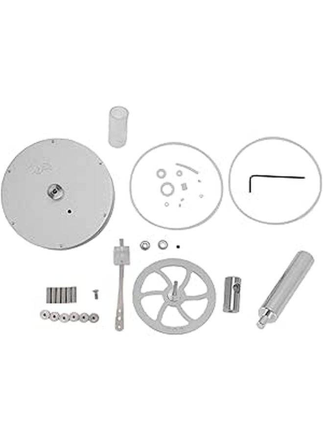 Aluminum Stirling Engine Model DIY Educational Toy with Glass Cover - Image 1