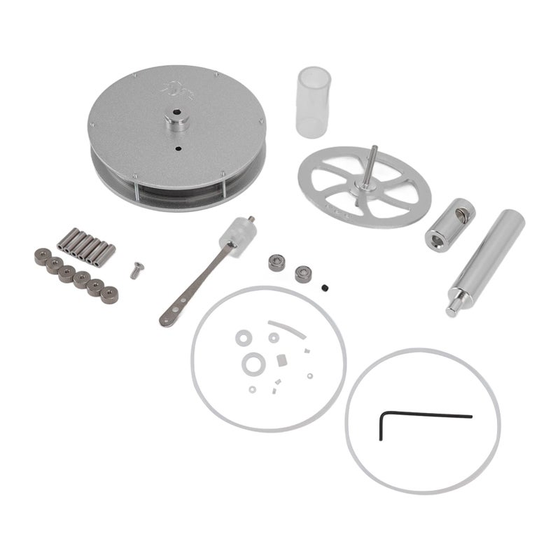Aluminum Stirling Engine Model DIY Educational Toy with Glass Cover - Image 3