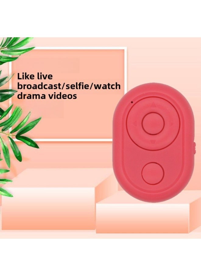 Sliding Screen, Turning Page, Tremolo Artifact, Multi-function Live Click Control, Screen Stroke, Universal Mobile Phone, Bluetooth Tremolo Remote Control-Color:Red Bare Metal (battery Installed) - Image 2