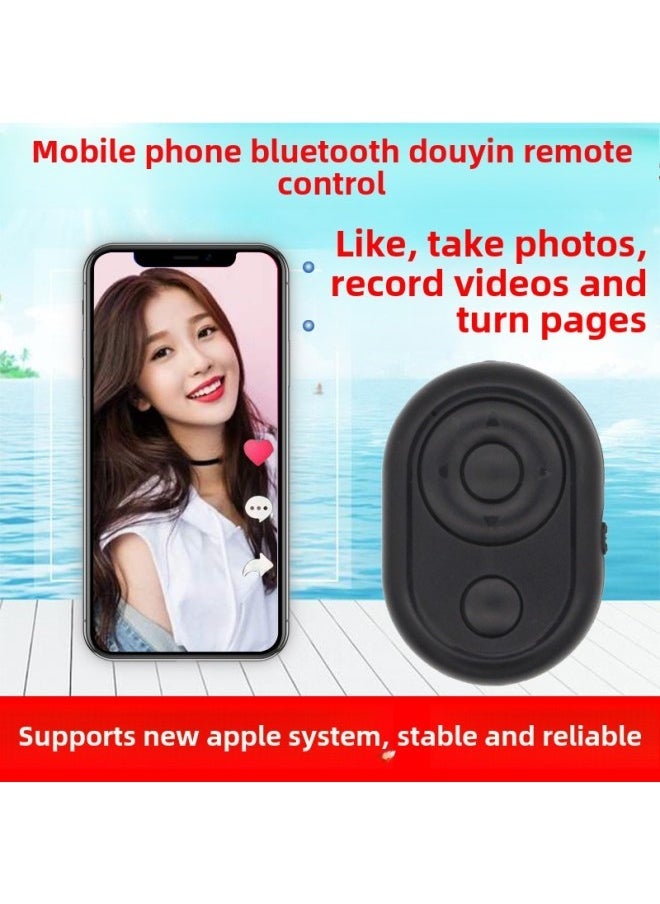 Sliding Screen, Turning Page, Tremolo Artifact, Multi-function Live Click Control, Screen Stroke, Universal Mobile Phone, Bluetooth Tremolo Remote Control-Color:Red Bare Metal (battery Installed) - Image 1