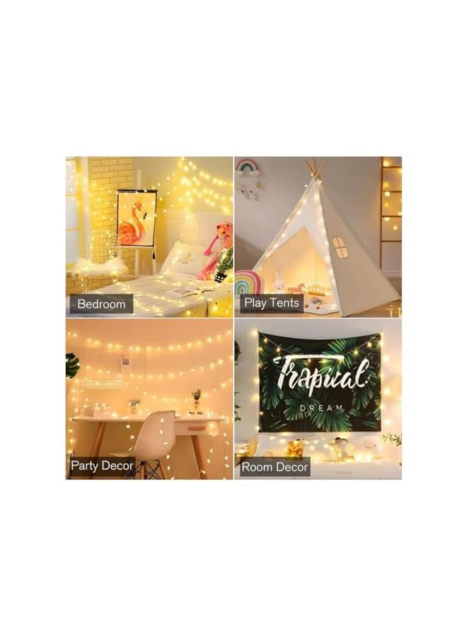 The Bros 2set 40 LED Star String Lights 20FT (6 Meters) Fairy Christmas Lights USB Operated for Indoor & Outdoor, Party, Wedding and Holiday Decorations Warm White - Image 5
