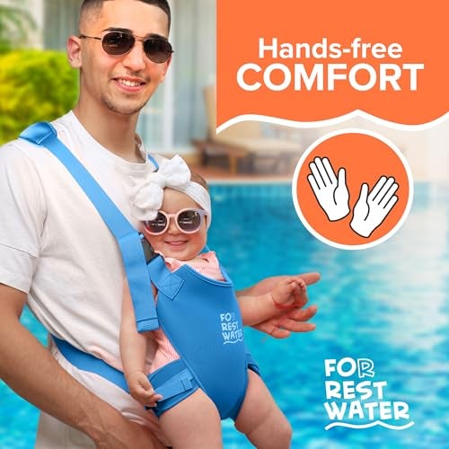 FOR REST WATER Baby Carrier Premium Neoprene Ergonomic for Warm Safe Water Land Fun 424 Months Adjustable Infant Toddler Harness Summer Winter Baby Carrier Orange - Image 3