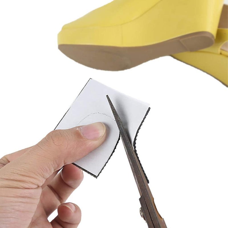comfrt 4 Pairs Square Self-Adhesive Anti-Slip Stick Pad Stick on Bottom Shoes Grip for Shoes Sandals High Heels Cuttable - 6.5x6.5cm - Image 4