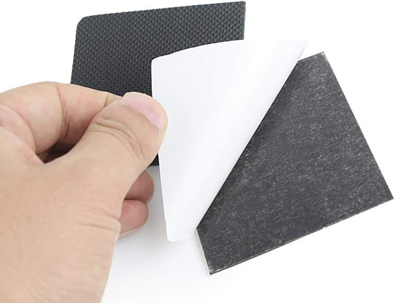 comfrt 4 Pairs Square Self-Adhesive Anti-Slip Stick Pad Stick on Bottom Shoes Grip for Shoes Sandals High Heels Cuttable - 6.5x6.5cm - Image 2