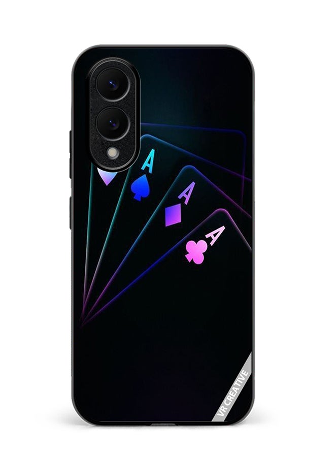 VR CREATIVE Protective Case Cover For Samsung Galaxy S25 Edge Cards A Design Multicolour