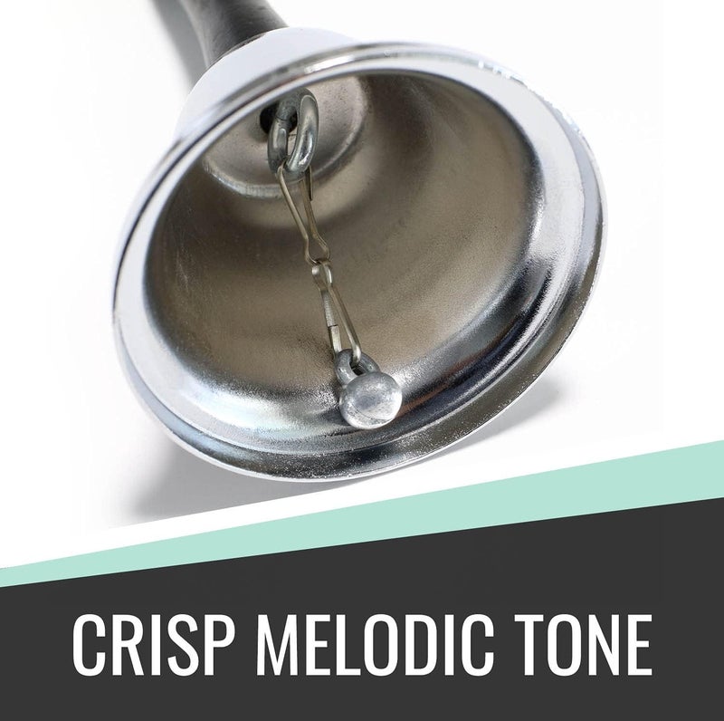 DMI Duro-Med Multi-Purpose Call Bell with Wooden Handle - Silver and Black - Image 3