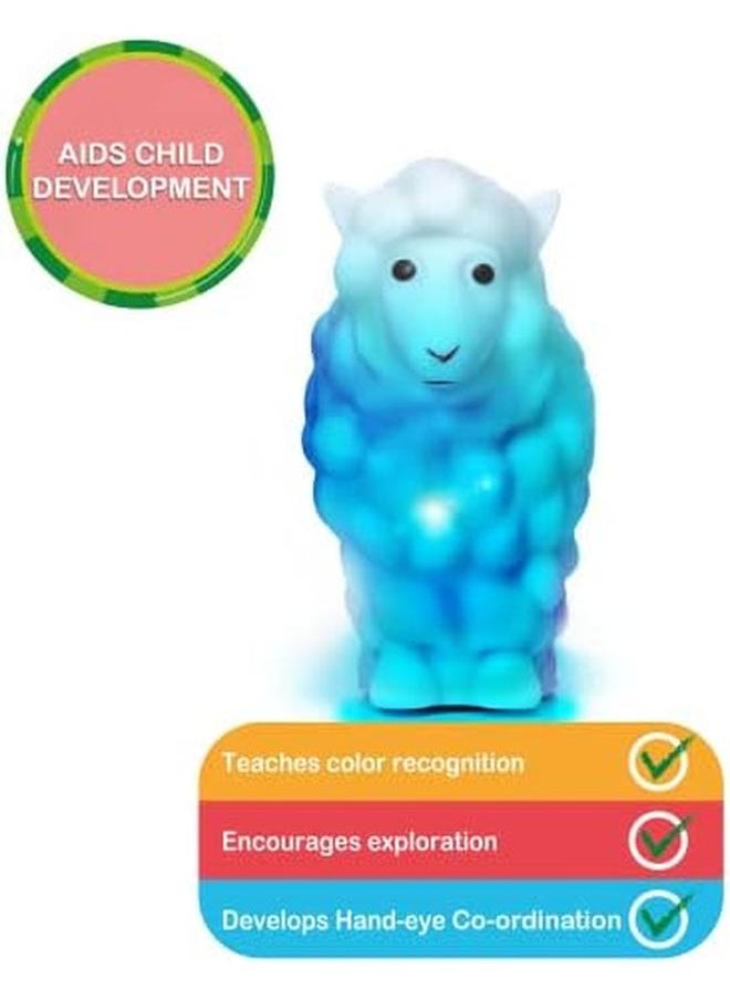 WOW! STUFF Musical Color Sheep Pre School Learning Toy And Night Light For Toddlers Girls And Boys Ages 2  - Image 4