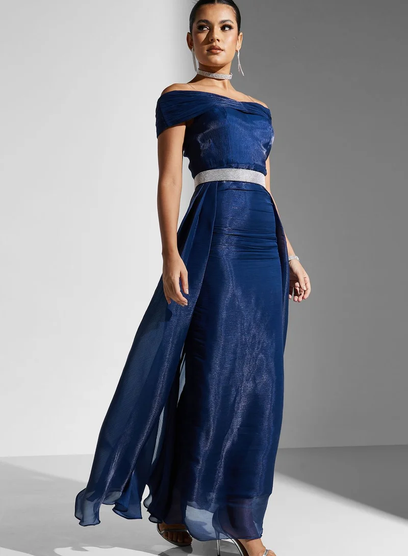 Namshi x Off-Shoulder Chiffon Dress