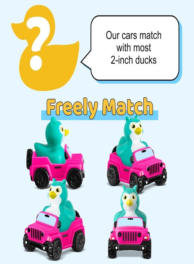 ANGGIKO 3.5 Inch Pink Car Toy for Rubber Ducks, Ducks for Jeeps Dashboard Decor - Image 4