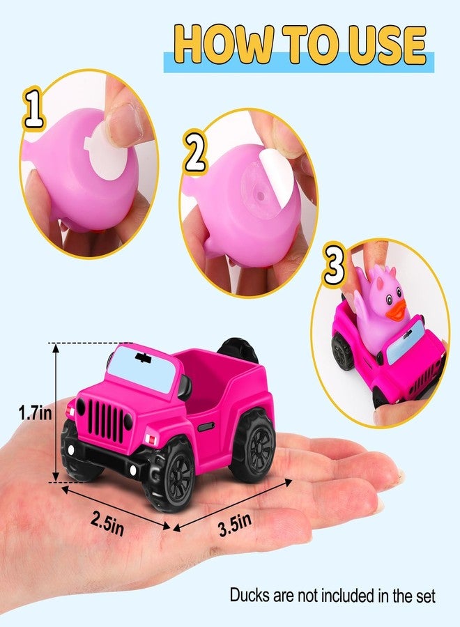 ANGGIKO 3.5 Inch Pink Car Toy for Rubber Ducks, Ducks for Jeeps Dashboard Decor - Image 3