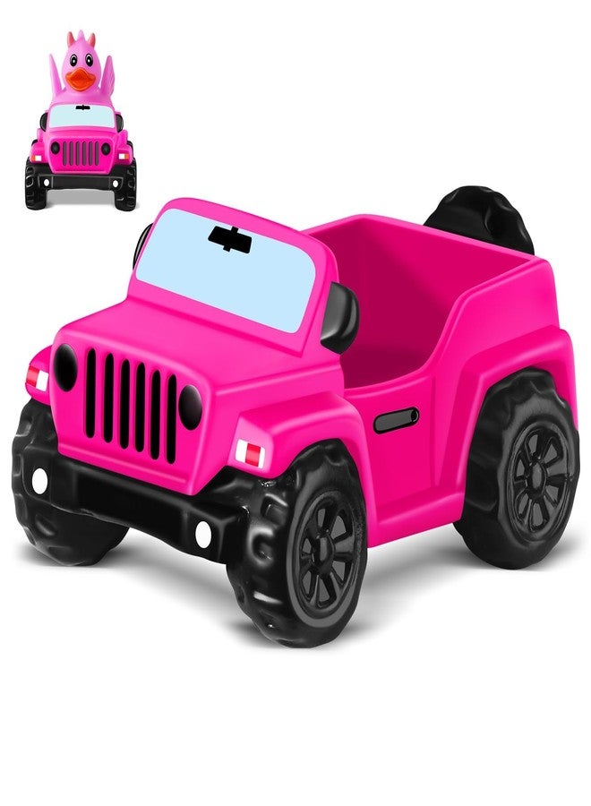 ANGGIKO 3.5 Inch Pink Car Toy for Rubber Ducks, Ducks for Jeeps Dashboard Decor - Image 1
