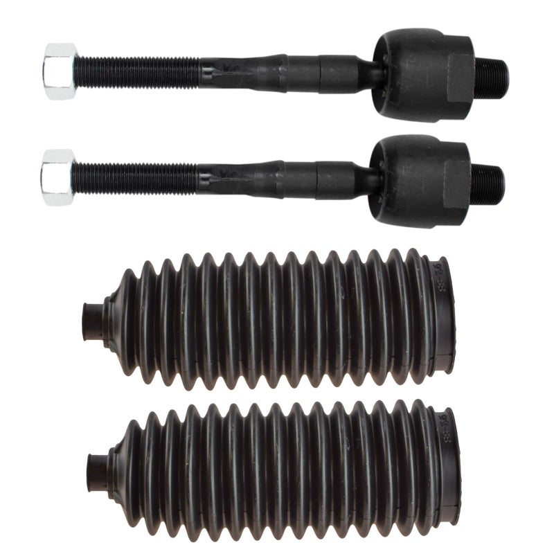 TRQ Front Steering Kit Steering Rack Pinion Bellow Tie Rod Compatible with 20082010 INFINITI G37 20092012 Nissan 370Z