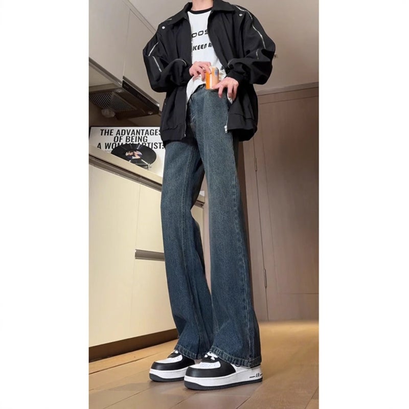 Unisex Classic Denim Jeans Loose Fit Daily Outdoor Wear - Image 5
