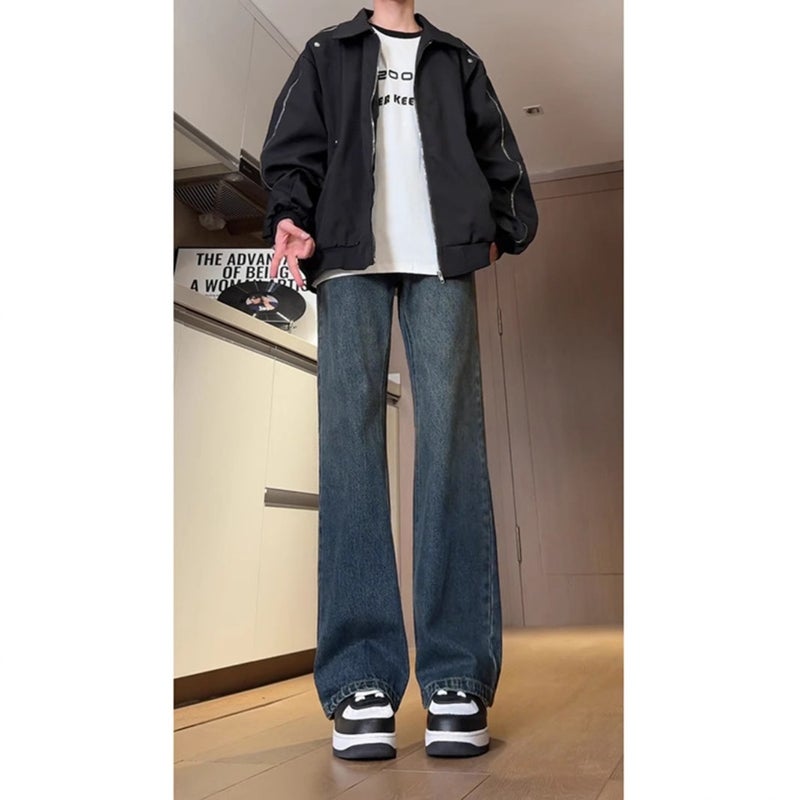 Unisex Classic Denim Jeans Loose Fit Daily Outdoor Wear - Image 4