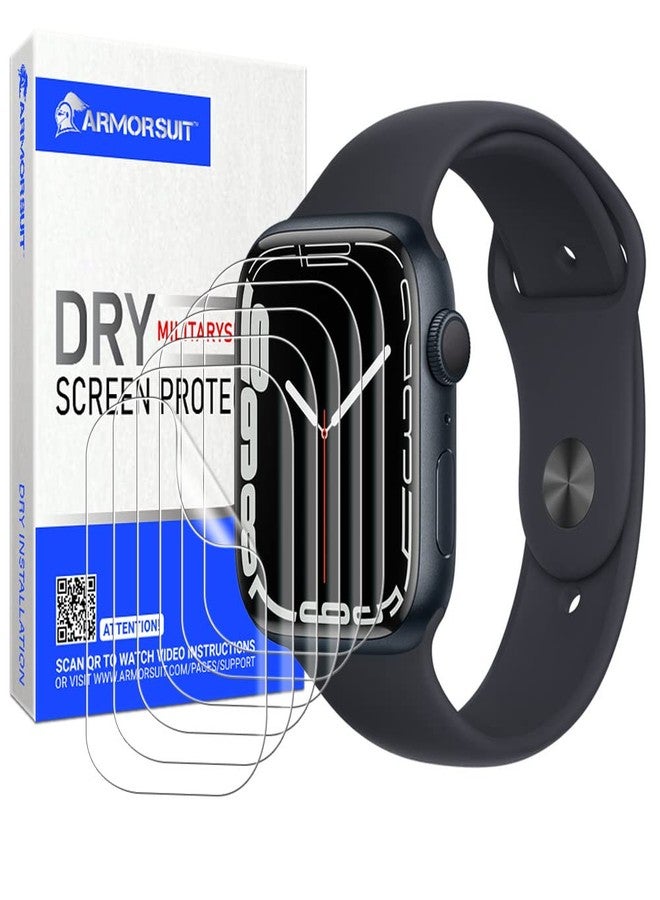 ArmorSuit 6 Pack Dry-Shield Screen Protector for Apple Watch Series 7 45mm & Series 6/SE/5/4 44mm Dry Installation HD Clear TPU Film - Image 1