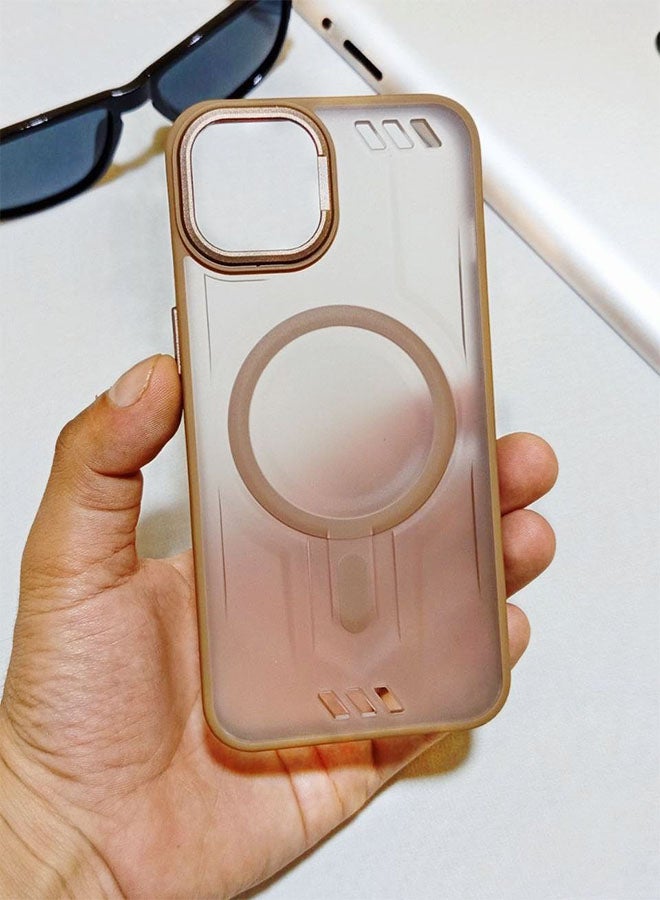 Premium Shockproof Case for Iphone 12 / 13 Pro Max - with Metal Camera Frame - Stylish Matte Magnetic Cover for All Ages and Supports MagSafe - Anti-fingerprint, Camera Protection, Drop Resistant - Compatible with Iphone 12 / 13 Pro Max - Brown - Image 4