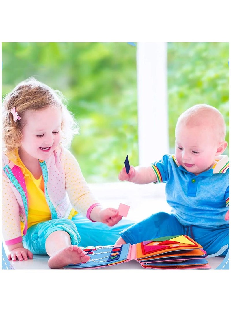 Excefore Busy Board Montessori Toys for 3 Years Old Sensory Toddlers Develop Learning Basic Skills Preschool Activities Educational Autism Book Travel - Image 2