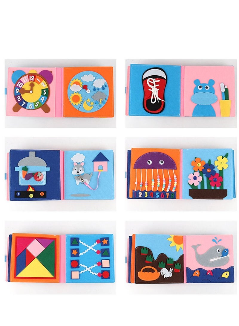 Excefore Busy Board Montessori Toys for 3 Years Old Sensory Toddlers Develop Learning Basic Skills Preschool Activities Educational Autism Book Travel - Image 3