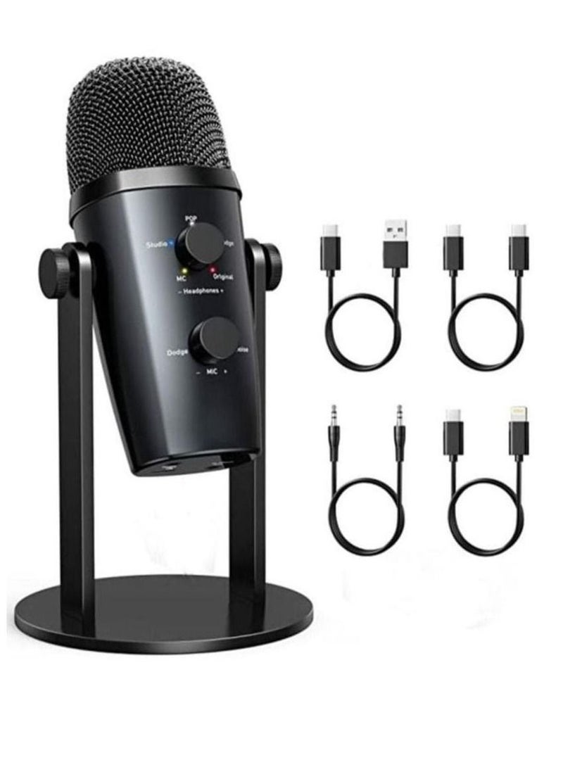 Jmary PW10 Professional Metal Voice Recording Usb Condenser Studio And Podcast Recording Gaming Microphones - Image 1
