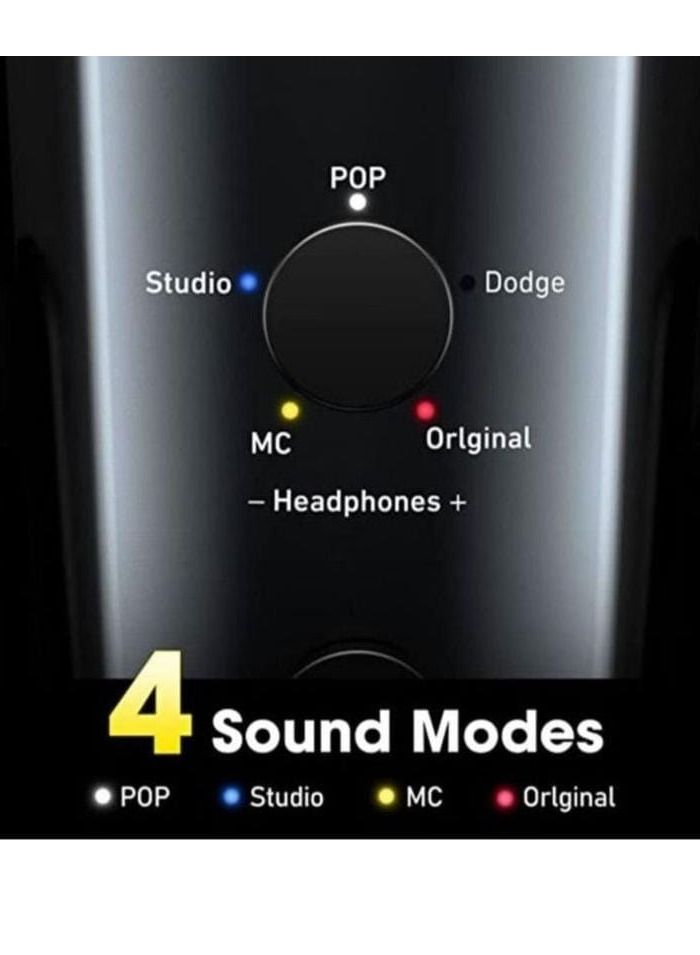 Jmary PW10 Professional Metal Voice Recording Usb Condenser Studio And Podcast Recording Gaming Microphones - Image 4