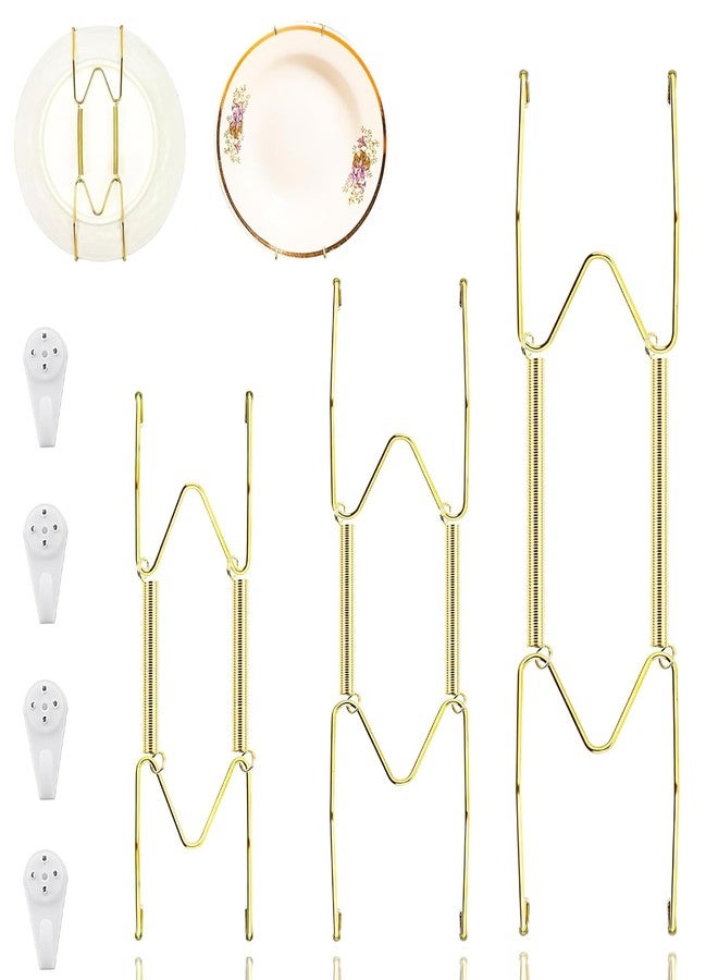 CoolShef 12Pcs Plate Hanger for Wall Set, Invisible 6 / 8 / 10 Inch Plate Holder Display Holders, 12Pcs Seamless Nails for Wall Decorative Gallery & Kitchen Décor - Image 1