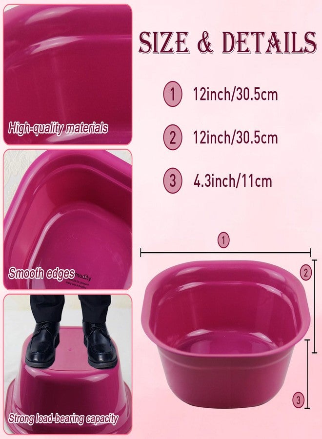 Haploon 12 Sets Foot Spa Kit for Spa Party,12 x 12 x 4.3 Inch Foot Tub and 14 x 30 Inch Pink Bath Towels Spa Party Accessory Set for Sleepover Parties Supplies（Pink） - Image 2