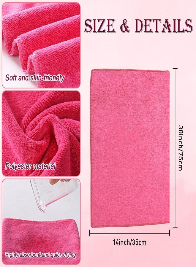 Haploon 12 Sets Foot Spa Kit for Spa Party,12 x 12 x 4.3 Inch Foot Tub and 14 x 30 Inch Pink Bath Towels Spa Party Accessory Set for Sleepover Parties Supplies（Pink） - Image 3