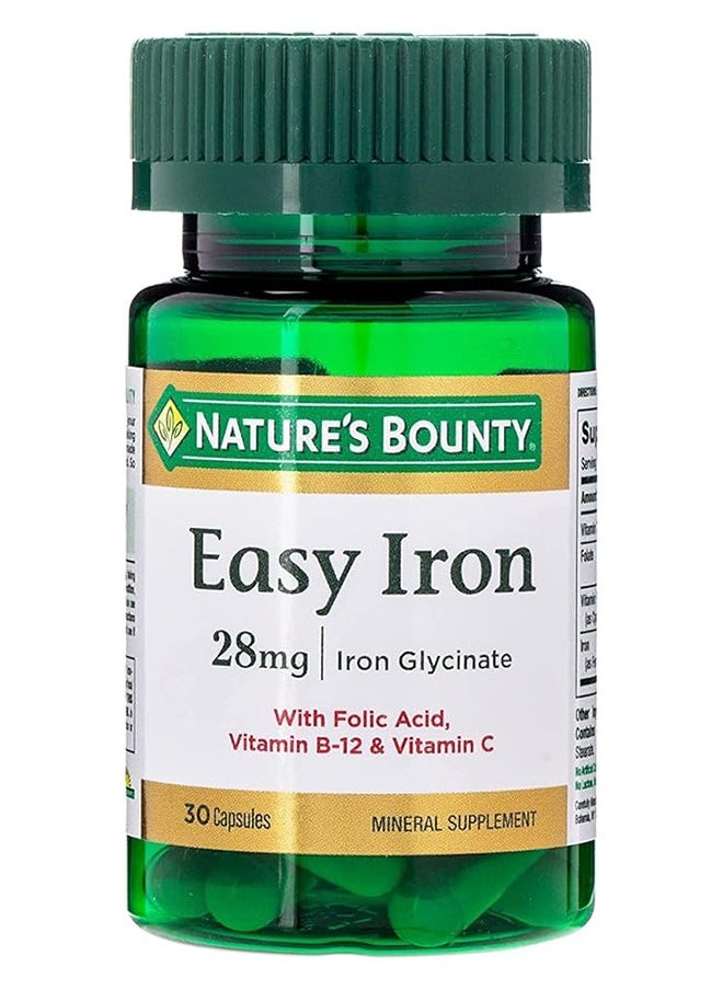 NATURE'S BOUNTY Easy Iron 28Mg - 30 Capsules  - Image 1