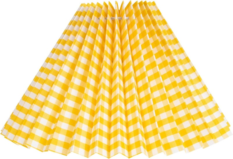 cheekyglo Cloth Small Lamp Shade E27 Lamp Holder for Table Lamp and Floor Light Barrel Fabric Lampshade for Table Chandelier Wall Lamp Yellow - Image 3