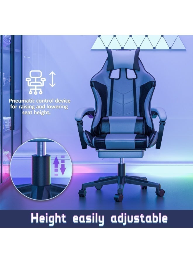 NEWLAN Ergonomic Gaming Chair with Footrest, 135° Recline & Adjustable Height - High Back PU Leather Office Chair for Gamers & Office Use. 113/123*70*53cm - Image 5
