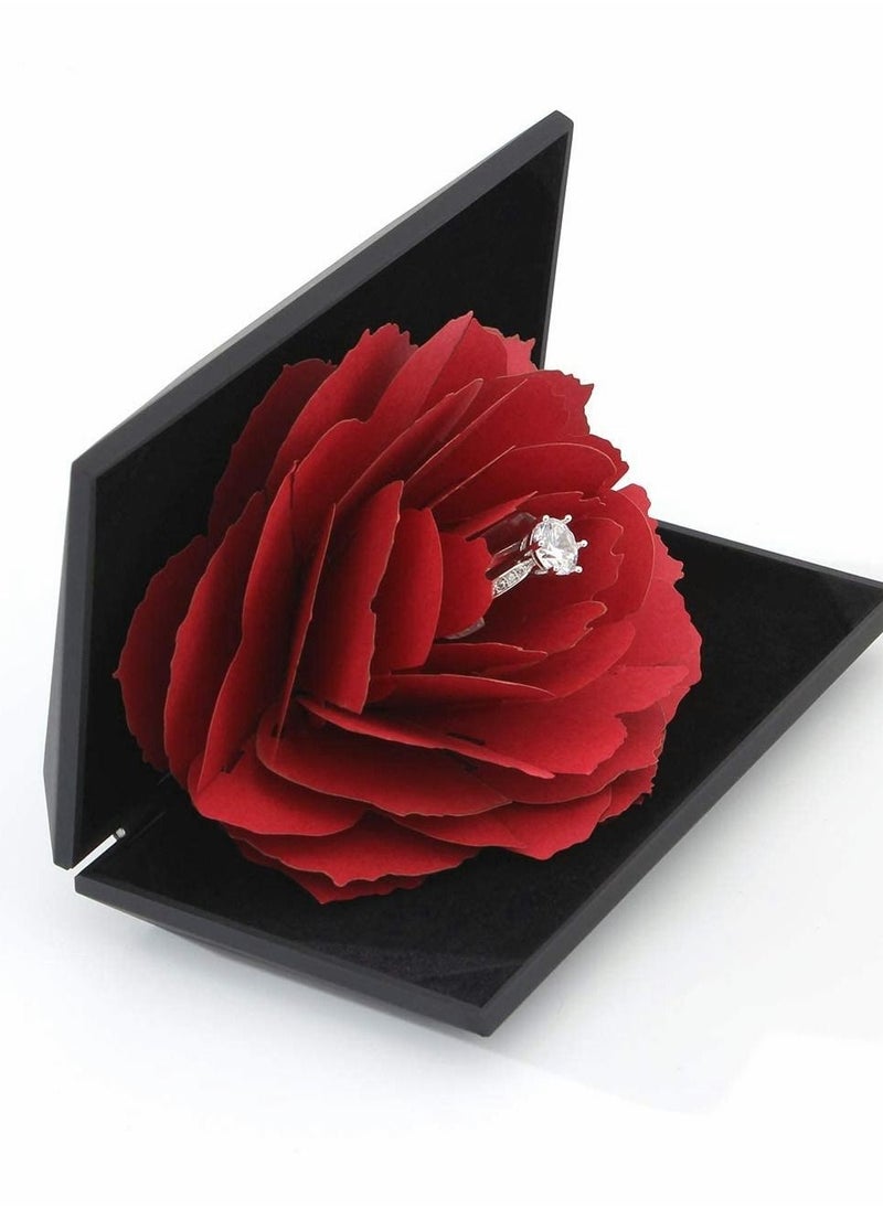 Excefore - Ring Box, Creative Jewelry Box, Rose Jewelry Display Storage - Image 1