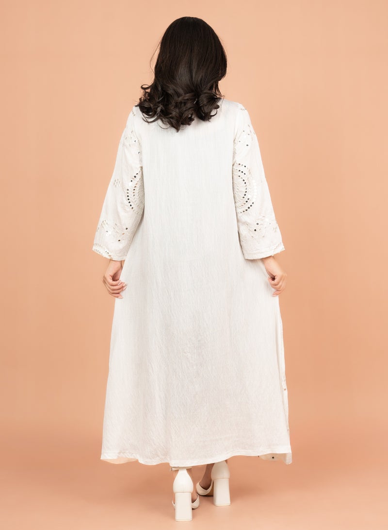 اكسا جلابية انيقة مع تطريز دقيق - Image 4