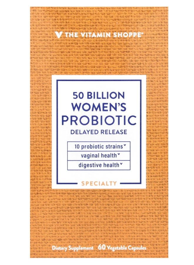 The Vitamin Shoppe Women's Probiotic 50 Billion  60 Vegetable Capsules 