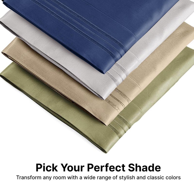 CGK Unlimited CGK Unlimited King Pillow Cases Set of 2 - Soft  Hotel Quality Pillowcase Covers - Comfy  Luxury Bedding - Machine Washable Pillow Protectors - 2 Piece - King Size Wheat Pillow Cover  - Image 4
