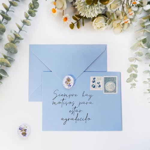 JAGERGREEN 50 Pack 5x7 Envelopes Letter Size, Blue A7 Envelopes Self Seal for Wedding Invitation, Envelope 5.4x7.6 for Greeting Cards, Photos, Baby Shower, Graduation, Thank You Cards, Announcements - Image 2